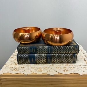Pair of Vintage Copper Craft Guild Candlestick Holders